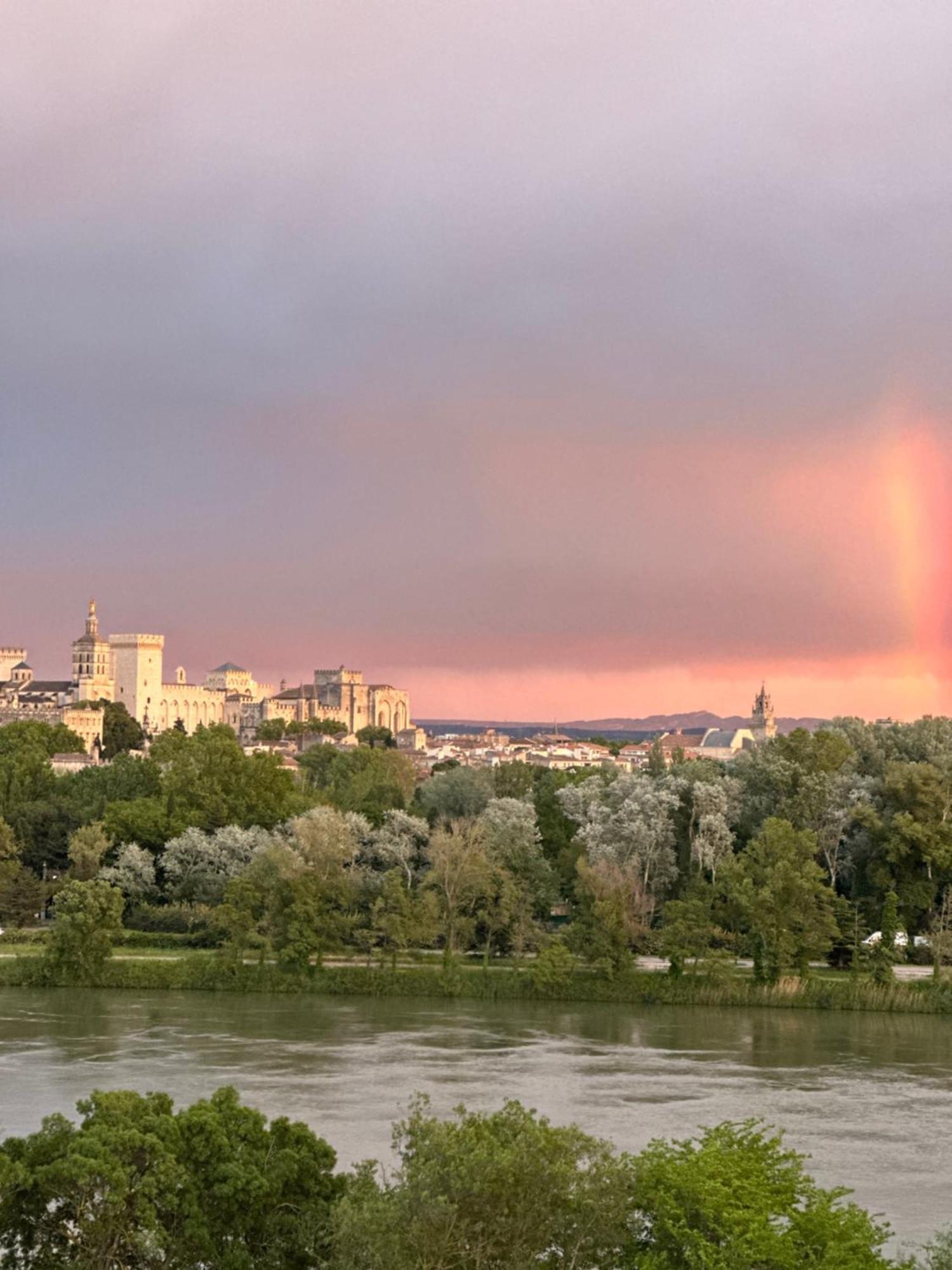 Charmante Petite Maison Avec Vue Panoramique, En Centre Historique, Proche D'Avignon, Ancienne, Renovee, Climatisee, Terrasse, Parking Public Gratuit ヴィルヌーヴ・レ・ザヴィニョン エクステリア 写真