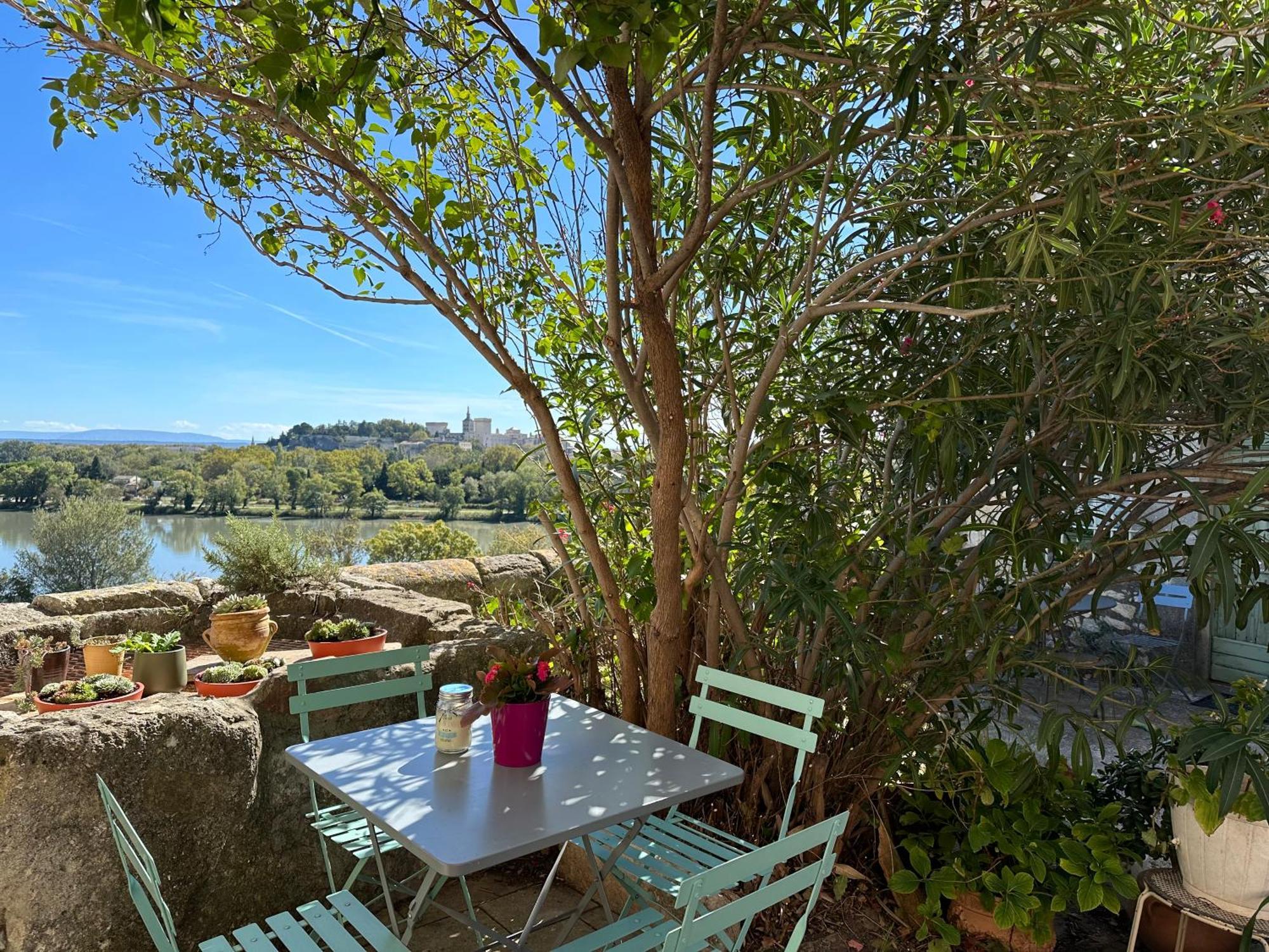 Charmante Petite Maison Avec Vue Panoramique, En Centre Historique, Proche D'Avignon, Ancienne, Renovee, Climatisee, Terrasse, Parking Public Gratuit ヴィルヌーヴ・レ・ザヴィニョン エクステリア 写真